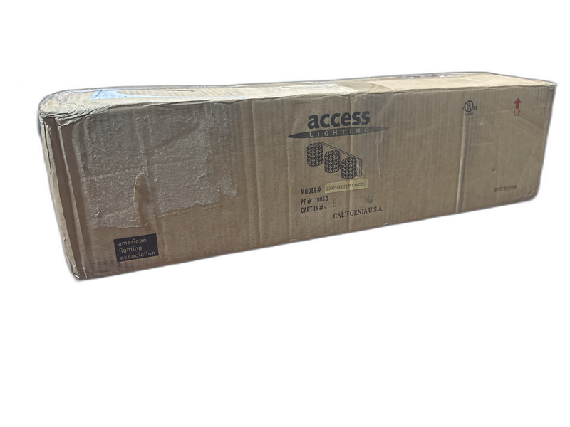 Access Lighting Prizm 3-Light Chrome Bath Light with Clear Crystal Shade - Image 3