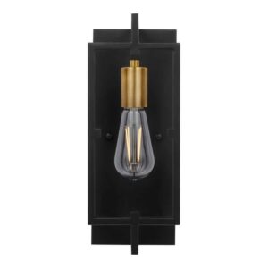 Home Decorators Kenton 1-Light Matte Black Industrial Cage Frame 4.75" Fixture