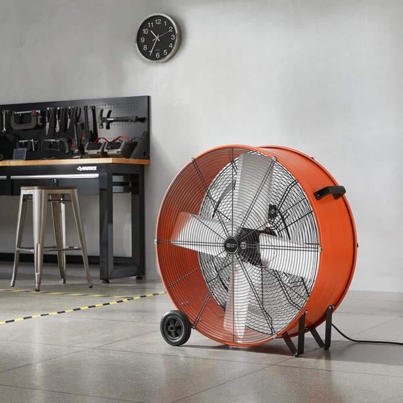 Commercial Electric 30 in. Heavy Duty 2-Speed Direct Drive Drum Fan - Image 2