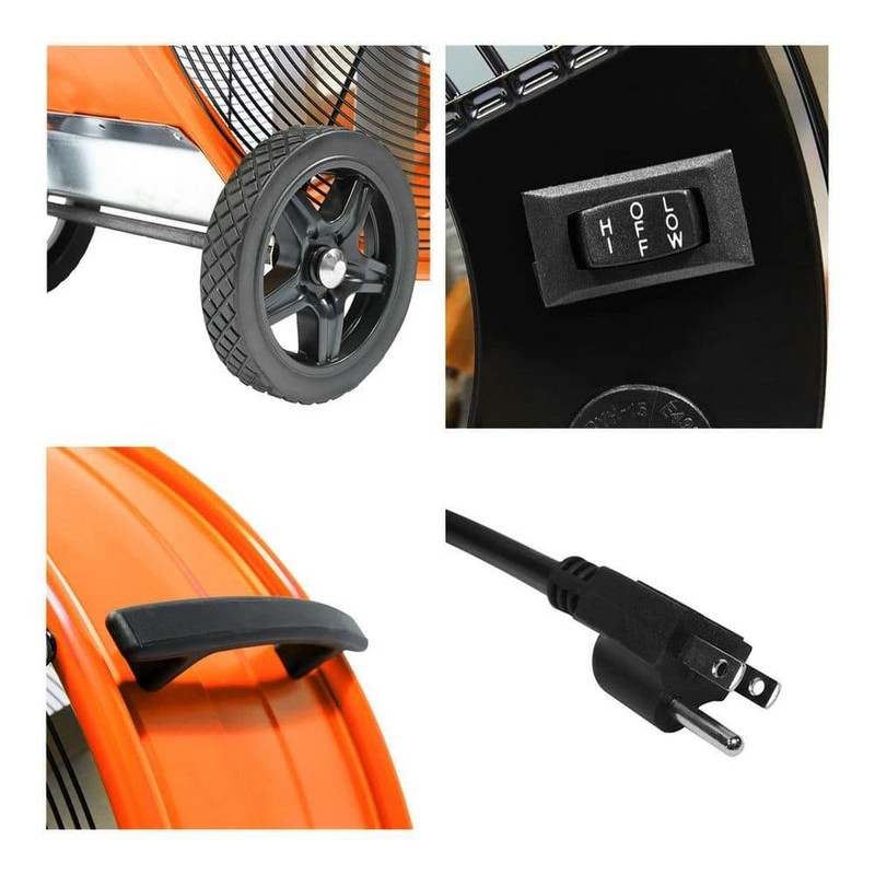 Commercial Electric 30 in. Heavy Duty 2-Speed Direct Drive Drum Fan - Image 8