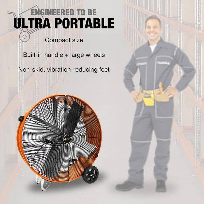 Commercial Electric 30 in. Heavy Duty 2-Speed Direct Drive Drum Fan - Image 9