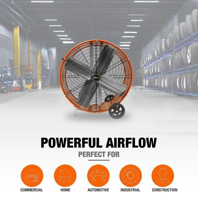 Commercial Electric 30 in. Heavy Duty 2-Speed Direct Drive Drum Fan - Image 10