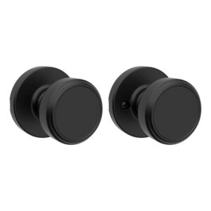Kwikset Maven Matte Black Hall/Closet Round Door Knob