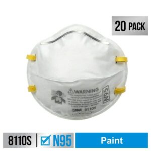 3M 8110S N95 Sanding Paint Surface Prep Disposable Respirator, Small (20-Pack)