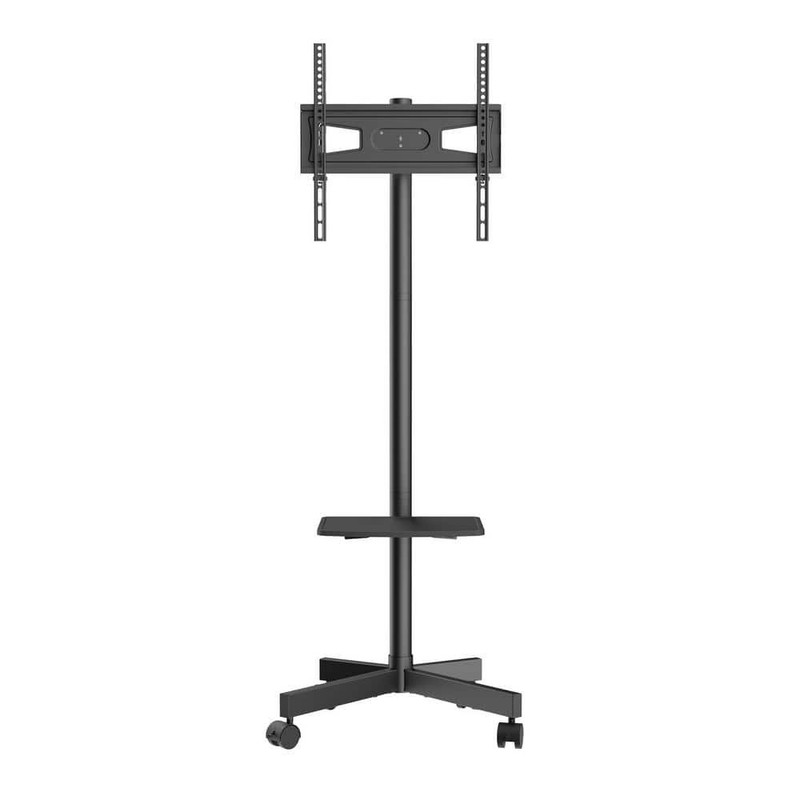 SVOPES Mobile TV Stand Height Adjustable Cart for 23-60 in. TVs w/ Tray & Wheels