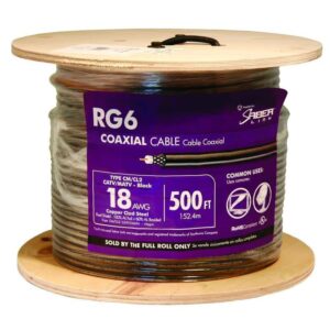 Southwire 500 ft. 18 RG6 Dual Shield CU CATV CM/CL2 Coaxial Cable in Black