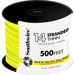 Southwire 500 ft. 14-Gauge Yellow Stranded CU THHN Wire