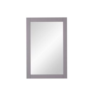 Timeless Home 22x32 in Contemporary Wood Framed Rectangular Mirror Medium Gray