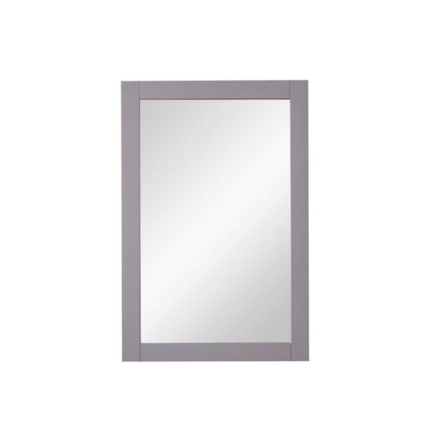Timeless Home 22x32 in Contemporary Wood Framed Rectangular Mirror Medium Gray