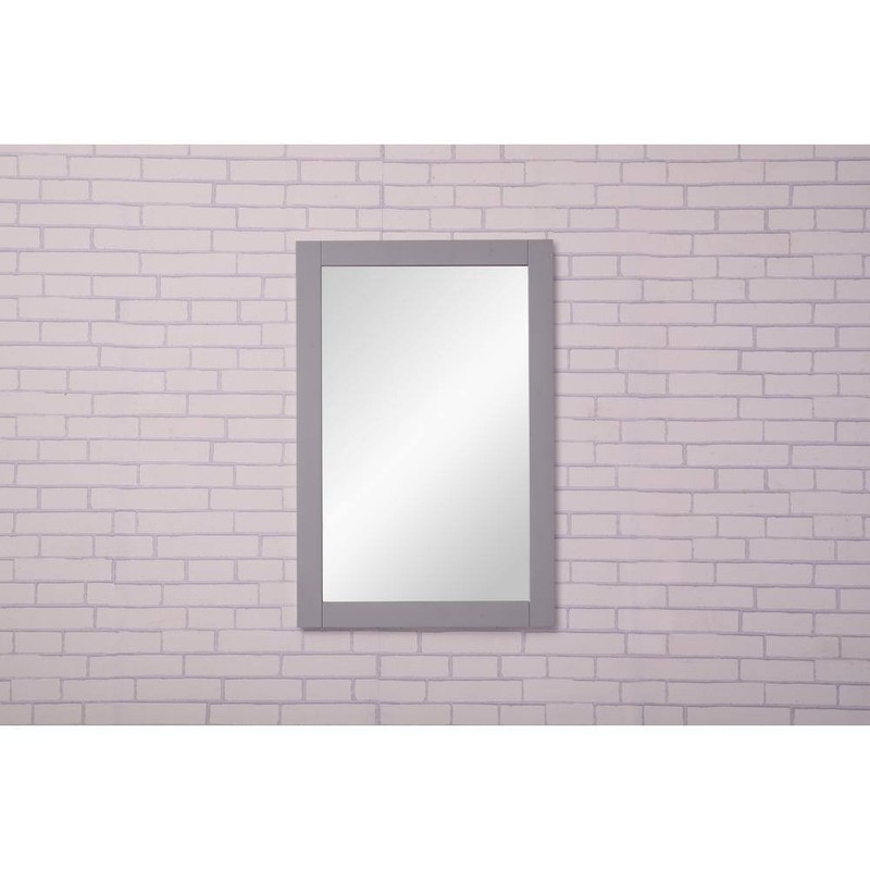Timeless Home 22x32 in Contemporary Wood Framed Rectangular Mirror Medium Gray - Image 3