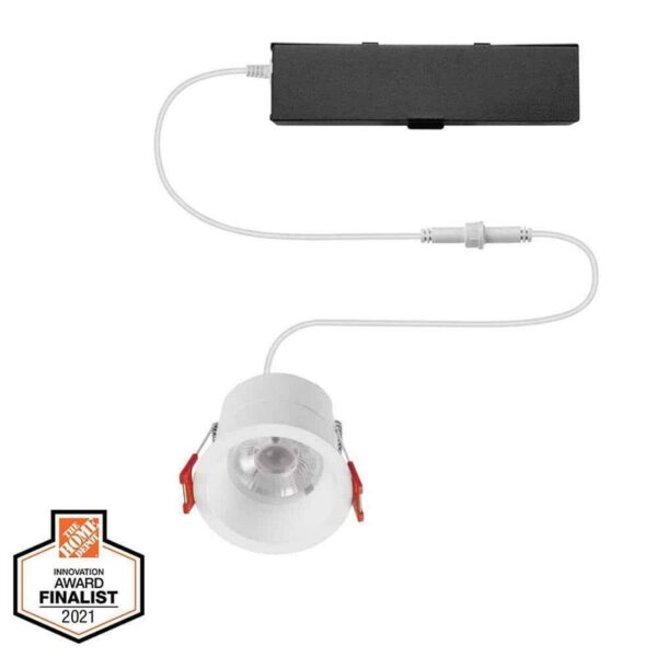 CE Trimless Integrated LED 4 in Round  Canless Recessed Light, White Soft White