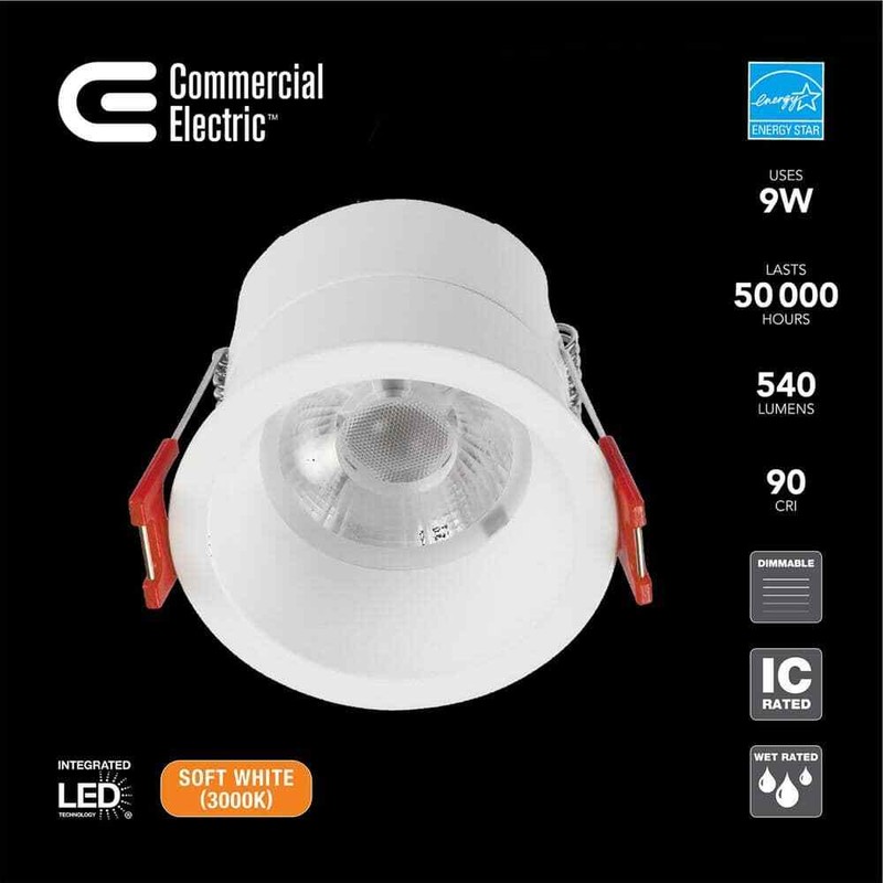 CE Trimless Integrated LED 4 in Round Canless Recessed Light, White Soft White - Image 2