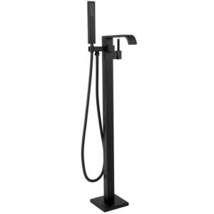 AKDY Matte Black Freestanding Tub Filler Faucet w/ Hand Shower Single Handle