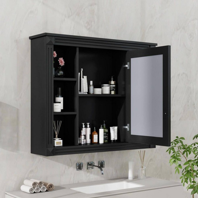 Dimakai 35"x28.7" Bathroom Medicine Cabinet w/ Mirror & 5 Adjustable Shelves - Image 2