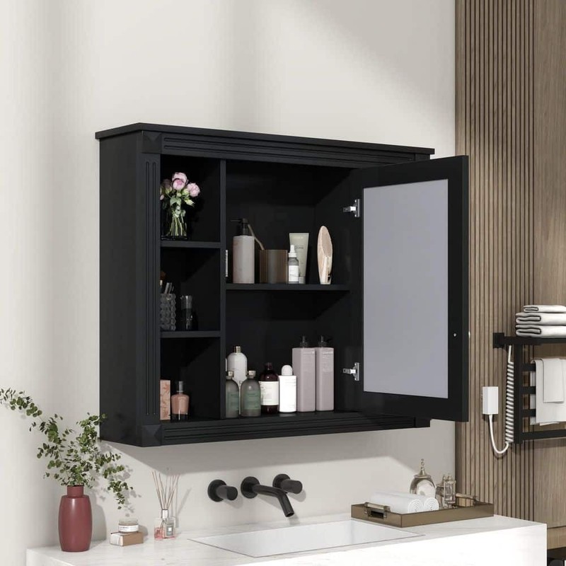 Dimakai 35"x28.7" Bathroom Medicine Cabinet w/ Mirror & 5 Adjustable Shelves - Image 3