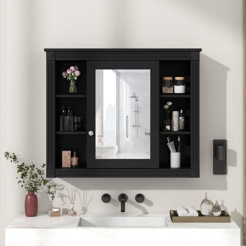 Dimakai 35"x28.7" Bathroom Medicine Cabinet w/ Mirror & 5 Adjustable Shelves - Image 11