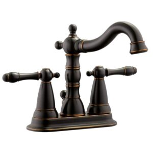 Design House Oakmont 4 in. Centerset 2-Handle Bathroom Faucet Oil Rubbed Bronze