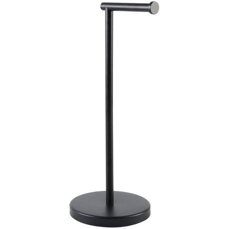 ACEHOOM Freestanding Stainless Steel Toilet Paper Holder in Matte Black - Image 3