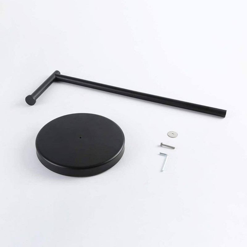 ACEHOOM Freestanding Stainless Steel Toilet Paper Holder in Matte Black - Image 8