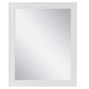 Glacier Bay Candlesby 22"x27" White Wood Framed Bathroom Vanity Wall Mirror