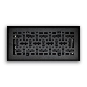 T.A. Industries 4 in. x 10 in. Modern Contempo Floor Diffuser in Matte Black