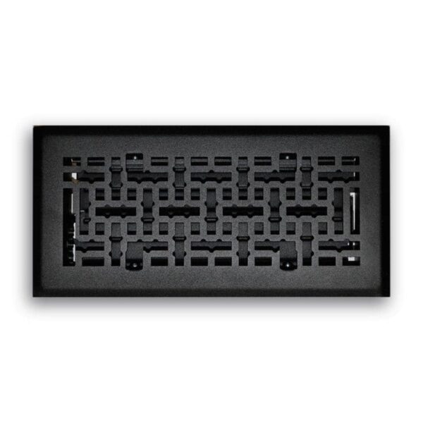 T.A. Industries 4 in. x 10 in. Modern Contempo Floor Diffuser in Matte Black
