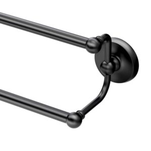 Gatco Designer II 24 in. Double Towel Bar in Matte Black