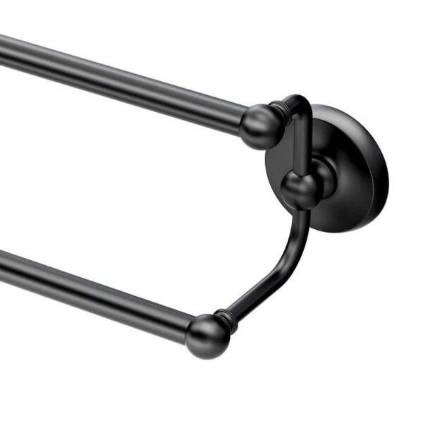 Gatco Designer II 24 in. Double Towel Bar in Matte Black
