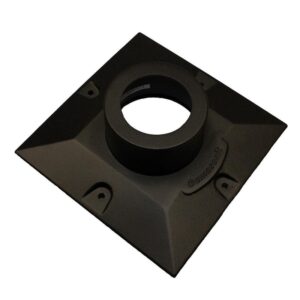 GAMA SONIC Black Aluminum Pier Base Mount for 3" Outdoor Post Light Lantern