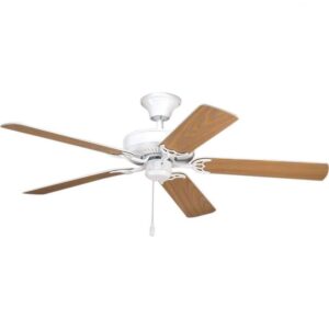 Progress Lighting AirPro 52 in. Indoor White Ceiling Fan w/ Downrod Mount