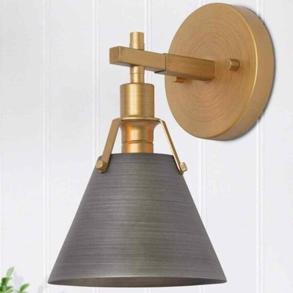 LNC 6 in. Modern Brushed Vintage Gold Bell Wall Sconce 1-Light Vanity Light