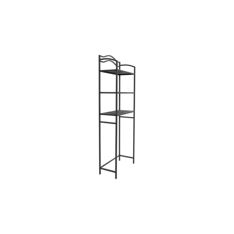 HOUSEHOLD 68" Black Metal 3-Tier Over the Toilet Bathroom Storage Rack - Image 2