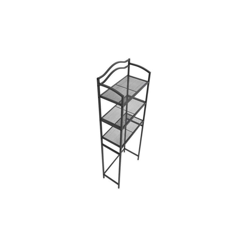 HOUSEHOLD 68" Black Metal 3-Tier Over the Toilet Bathroom Storage Rack - Image 3