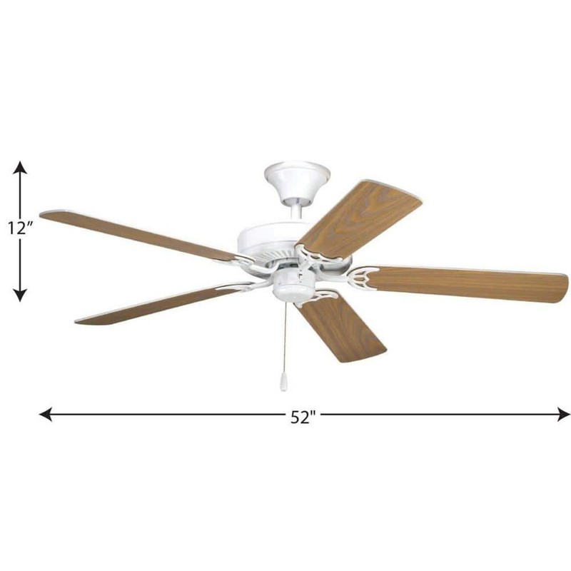 Progress Lighting AirPro 52 in. Indoor White Ceiling Fan w/ Downrod Mount - Image 5