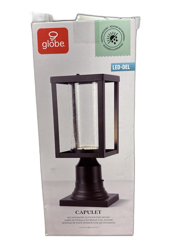 Globe Electric 1-Light Black Outdoor Weather Resistant Hardwired Post Light - Image 8