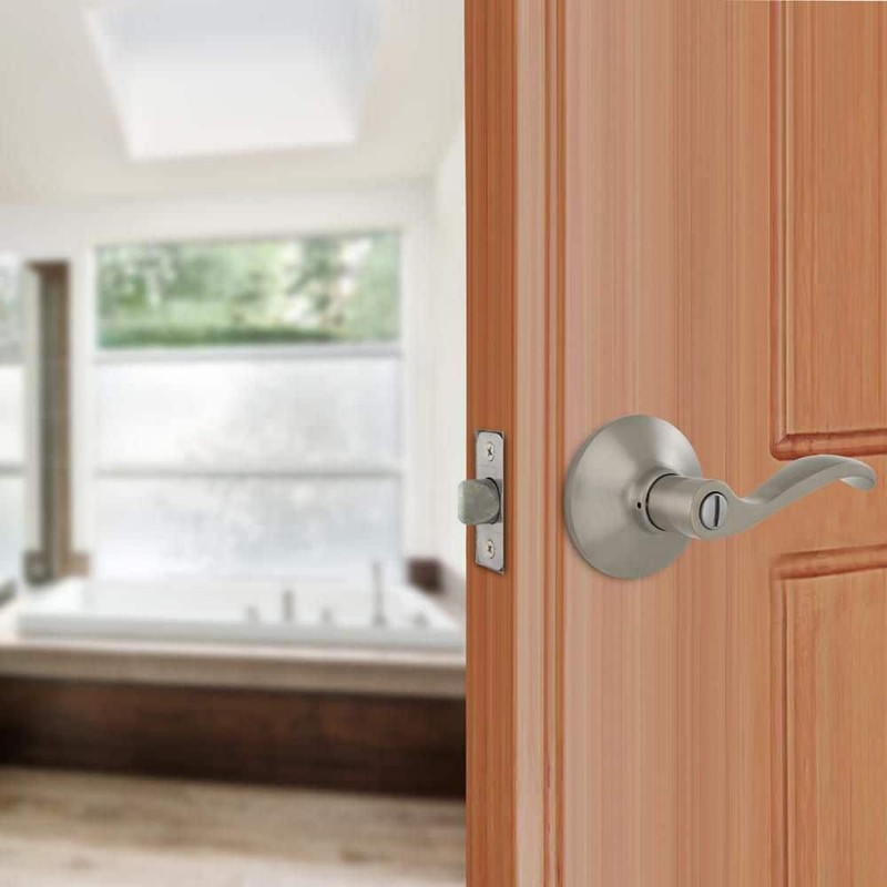 Defiant Naples Satin Nickel Bed/Bath Door Lever - Image 2