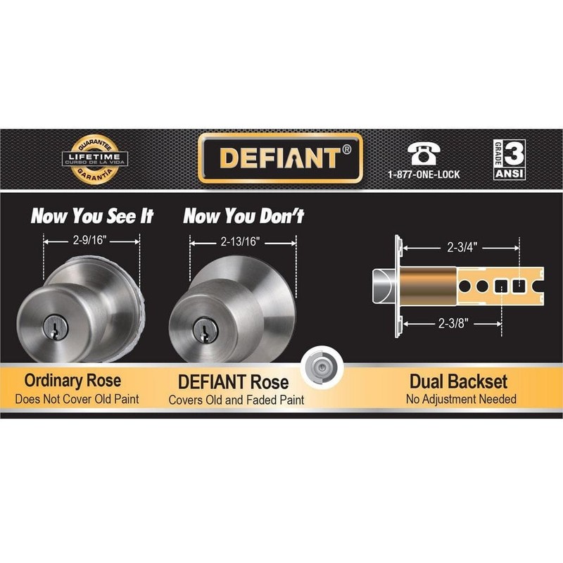 Defiant Naples Satin Nickel Bed/Bath Door Lever - Image 3