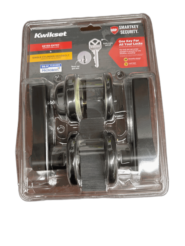 Kwikset Hollis Matte Black Handle & Deadbolt Combo Pack with SmartKey Security - Image 8