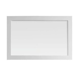 Home Decorators Gigi 36x24 in. Rectangular Framed Bathroom Vanity Mirror White