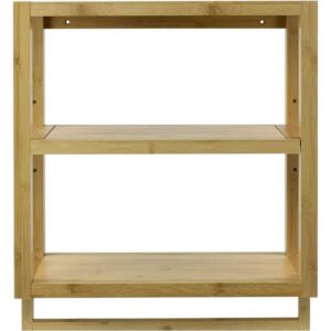 Sorbus 20.5x8.25x23 in. Scandinavian Wall Mount Bathroom Shelf Bamboo Wood