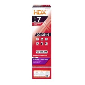 HDX 20x25x6 Air Filter Replacement for AprilAire/Space-Gard MERV 11 FPR 7