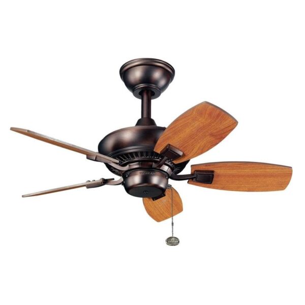 KICHLER Canfield 30 in. Indoor/Outdoor Bronze Ceiling Fan w/ Pull Chain Control