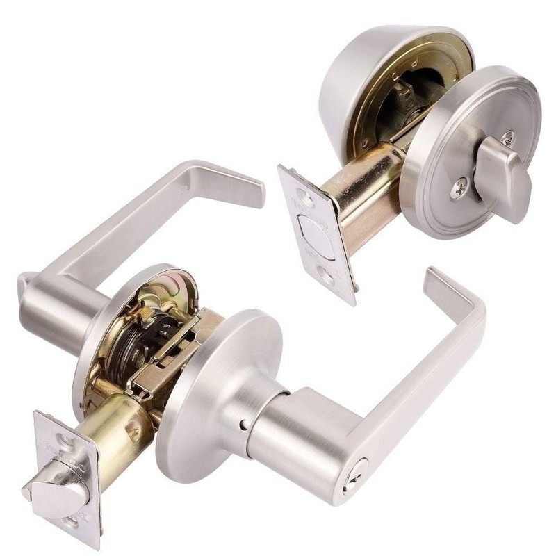 TOLEDO Segovia Single Cylinder Satin Nickel Combo Set