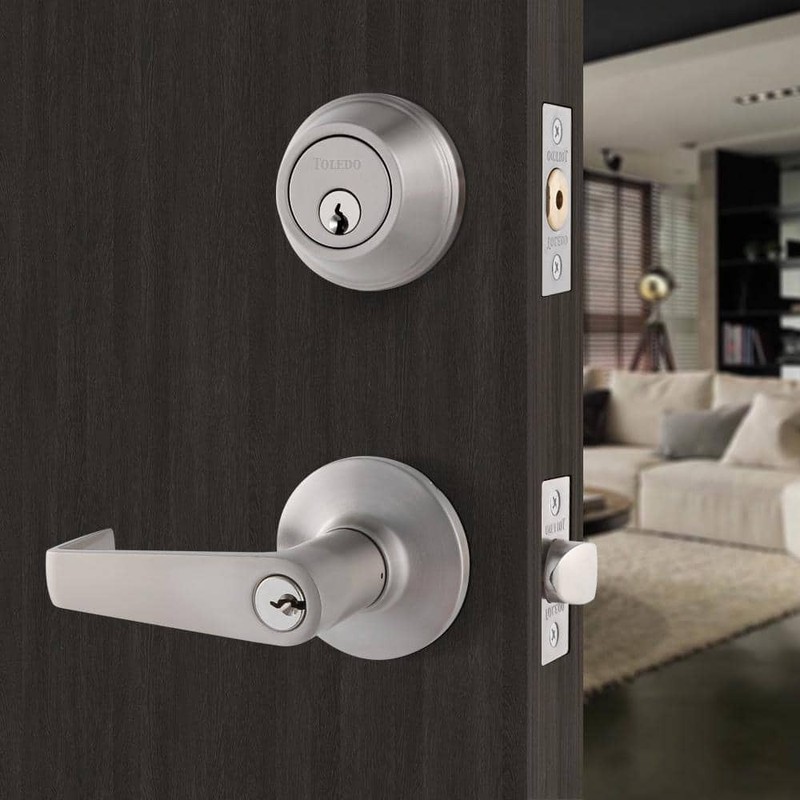 TOLEDO Segovia Single Cylinder Satin Nickel Combo Set - Image 2
