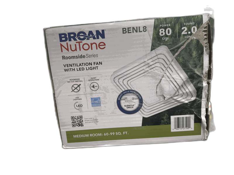 Broan-NuTone Roomside 80 CFM Bathroom Exhaust Fan with Light White ENERGY STAR - Image 8