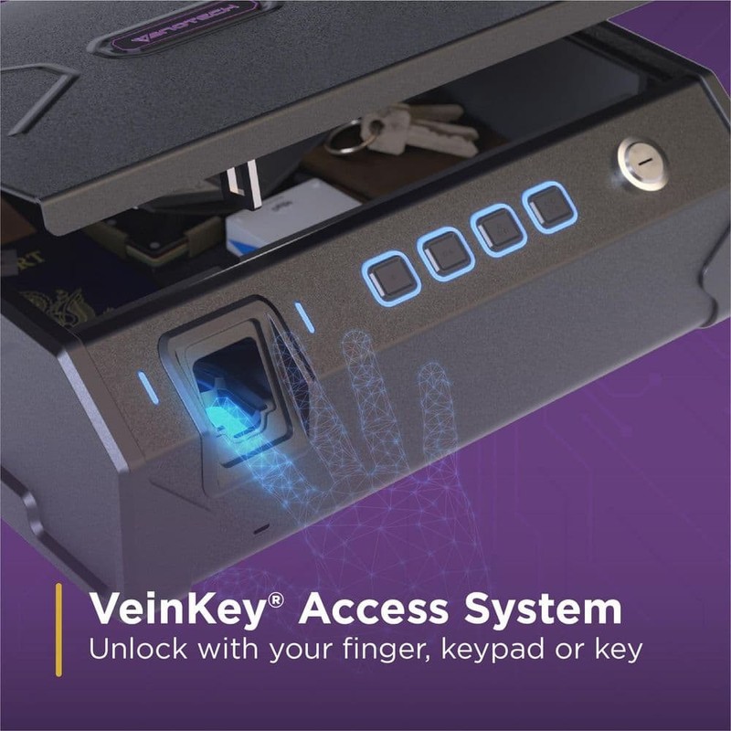 VenoTech Biometric Top Entry Vault Safe Finger Vein Recognition Matte Black - Image 2
