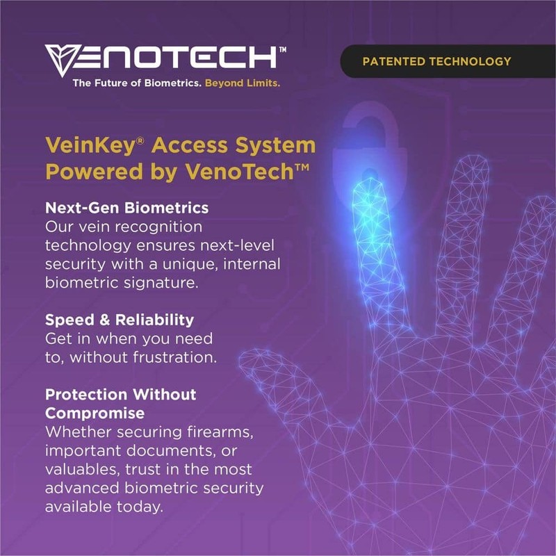 VenoTech Biometric Top Entry Vault Safe Finger Vein Recognition Matte Black - Image 3