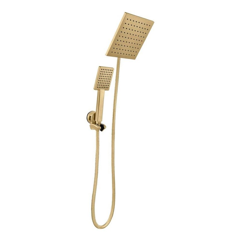 Glacier Bay Modern 1-Spray 7.9 in. Dual Tub Wall Mount Fixed and Handheld - Image 4