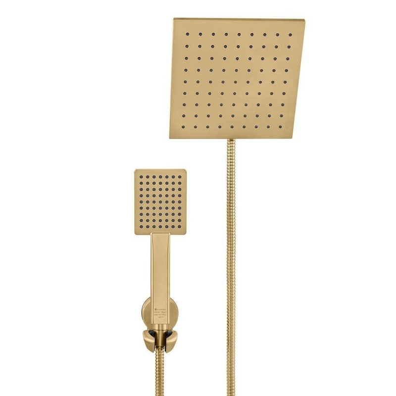 Glacier Bay Modern 1-Spray 7.9 in. Dual Tub Wall Mount Fixed and Handheld - Image 5