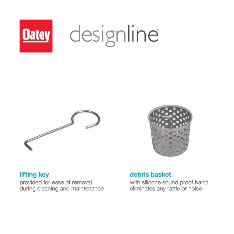 Oatey Designline 32 in. Stainless Steel Linear Shower Drain Tile-In Drain Cover - Image 4
